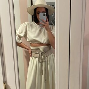 Free people leather corset belt